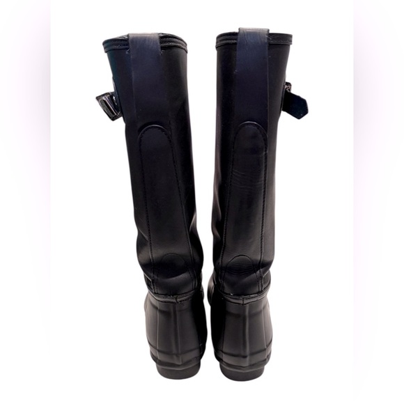Original Hunter Tall Wellington Fur Lined Waterproof Rubber Rain Boot Size 6 - Picture 3 of 6